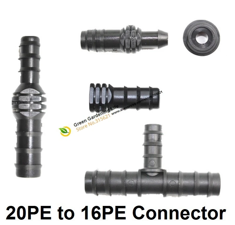 20PE 16PE Barbed Tee Connector Straight Coupling Socket and Spigot