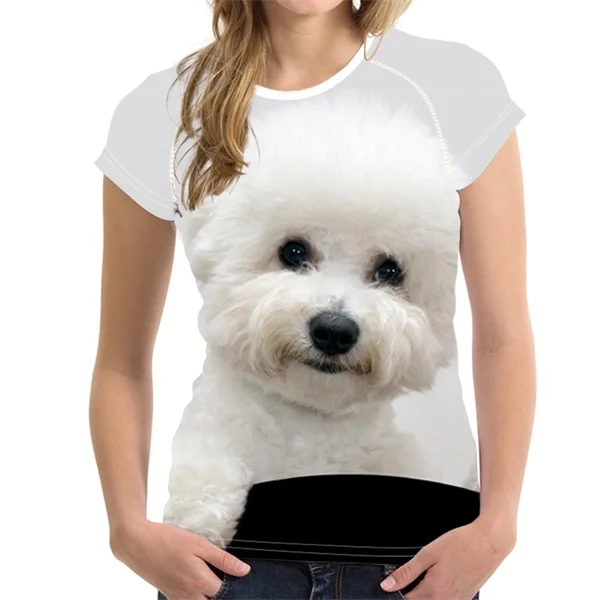 Buy FORUDESIGNS Brand Clothing Woman T Shirts Cute Dog
