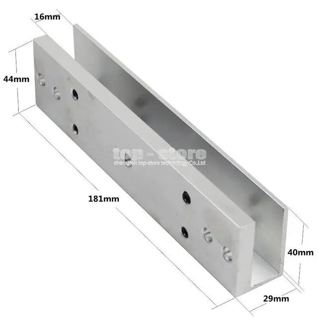 Diysecur 280kg Magnetic Lock U Shape Bracket For Frameless Glass Diysecur 280kg Magnetic Lock U Shape Bracket For Frameless Glass Door Access Control System Kit