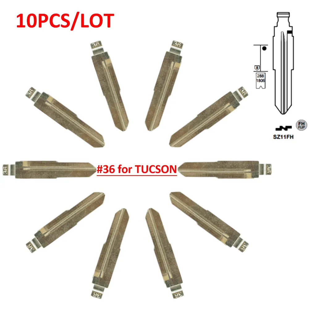 Free shipping (10 pcs/lot)Metal Blank Uncut Flip KD Remote Key Blade Type #36 photo