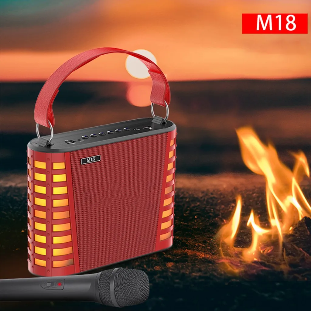 ZERODATE 15W dual speakers portable Bluetooth speaker with a microphone singing karaoke audio family | Электроника