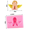 3D Angel Frame Silicone Mold Cupcake Topper Fondant Molds DIY Cake Decorating Tools Soap Clay Candy Chocolate Gumpaste Mould ► Photo 2/6