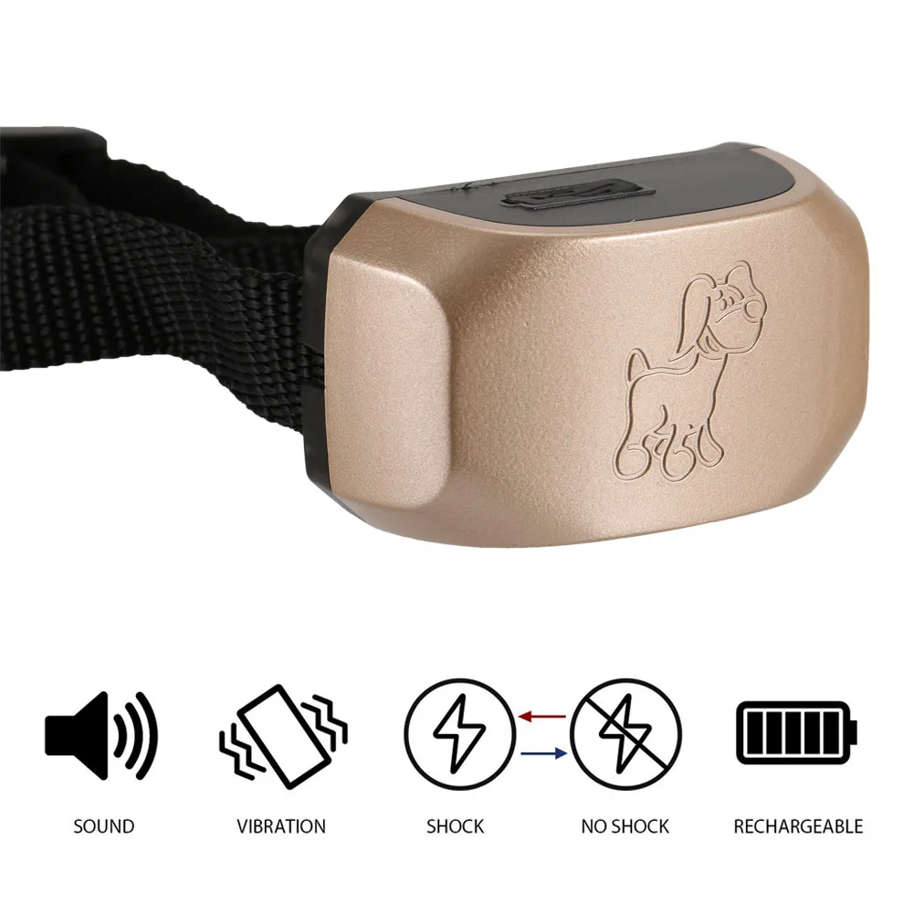 Adjustable 7 Modes Rechargeable Bark Training Collar for Small Medium Large Dogs LE66