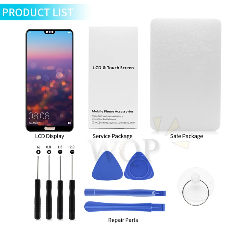 Для Huawei P20 ЖК дисплей кодирующий преобразователь сенсорного экрана в сборе