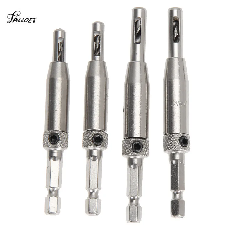4pcs HSS Self Centering Drill Bits Hinge Matkap Drill Bit Door