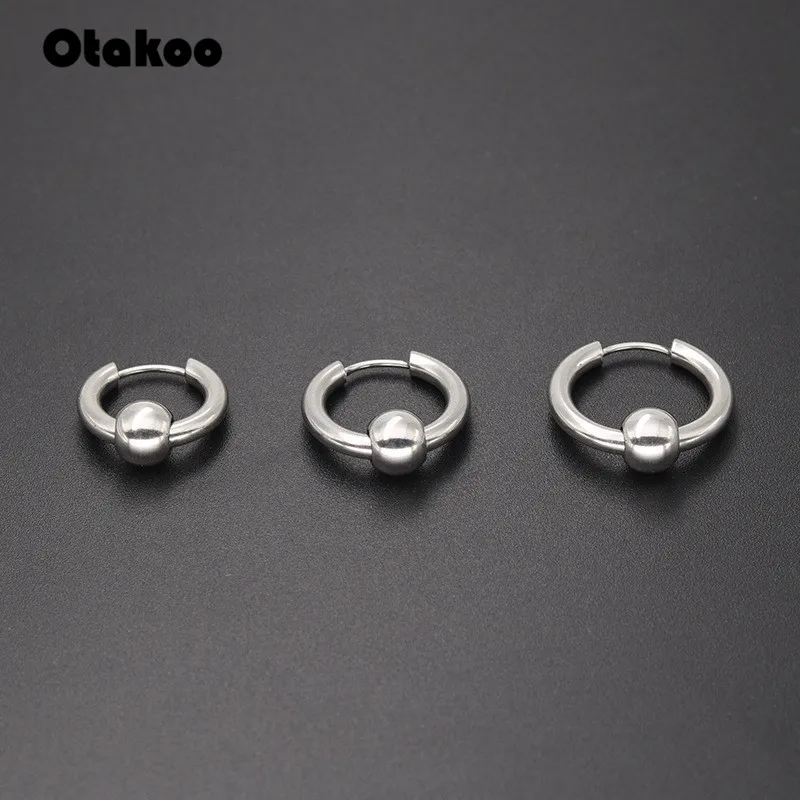 Otakoo черные Серебряные Золотые серьги из нержавеющей стали женские маленькие
