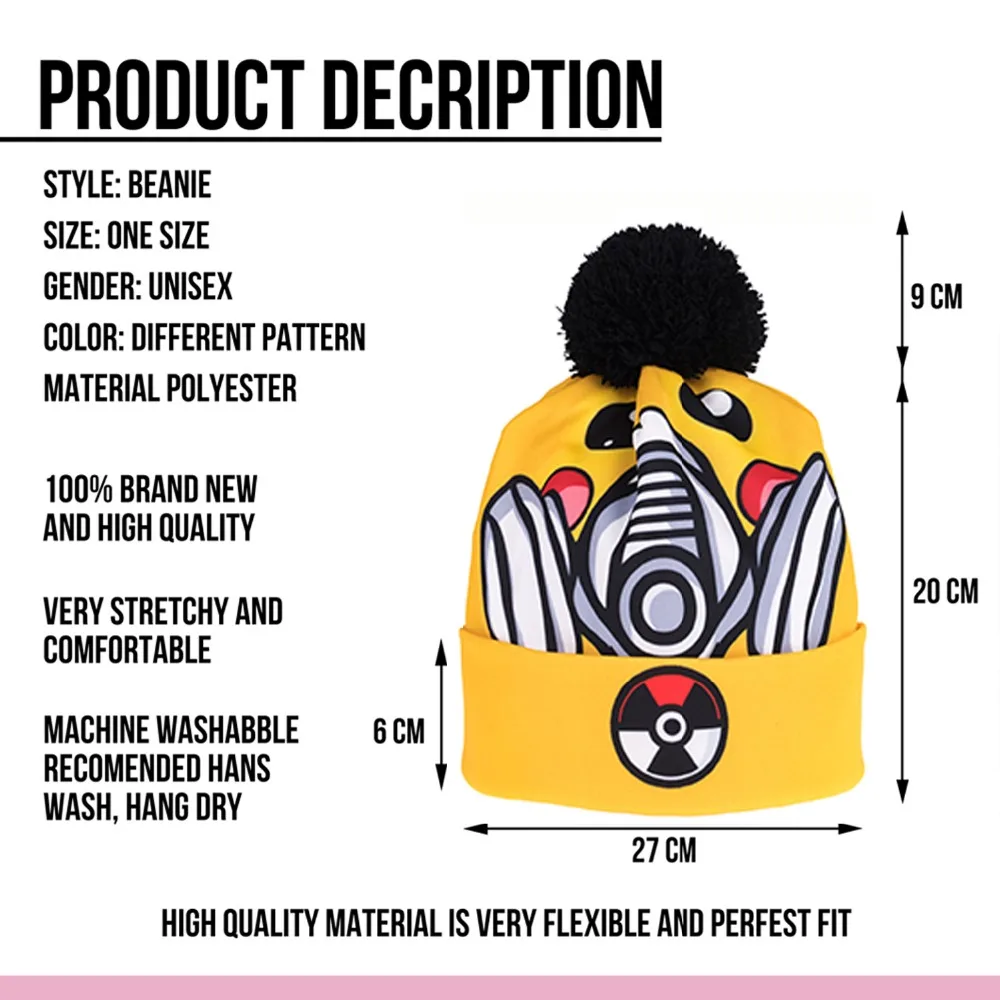 IKLIM Wanita Pokemon Topi Pompom Beanie Musim Dingin Hangat Gadis
