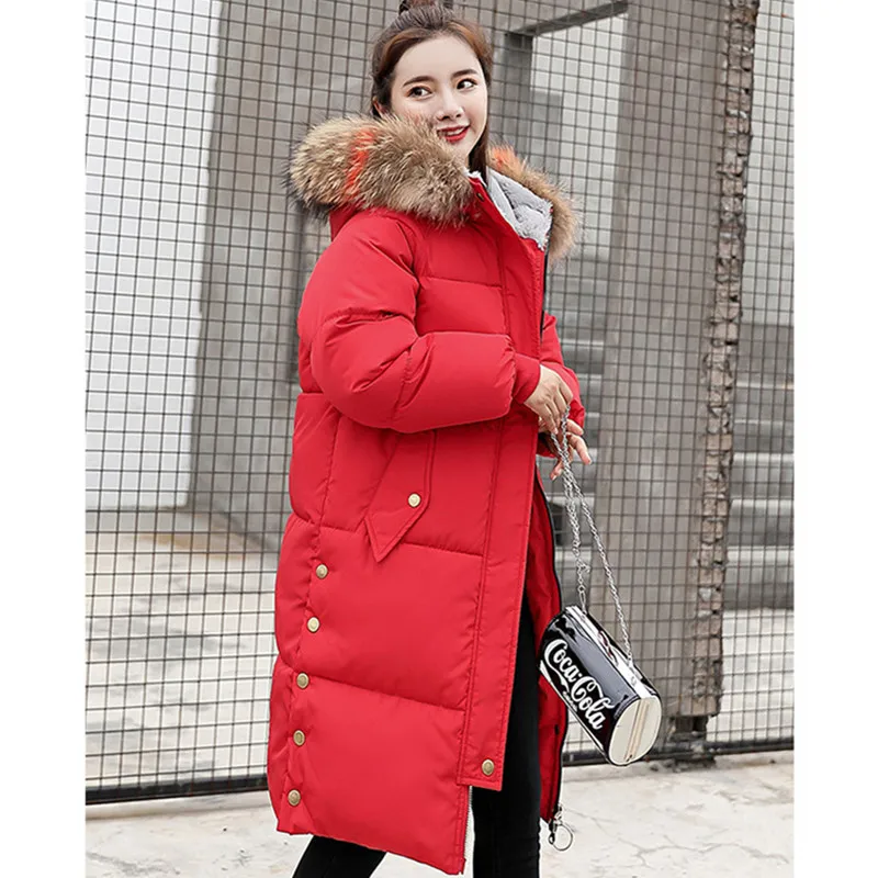 Gray Plus black dark La Femmes Bas white Veste À Chaud 2019 Longues Et Lâche Occasionnel armygreen Manteau Taille pink Creamy Épais Moyen rust Outwear Capuche caramel Manches Femelle Hiver Long Coton Blue Red dark FdS4q5wxt4