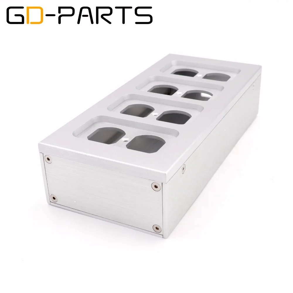 GD-PARTS 8 отверстий полностью алюминиевая электрическая розетка шасси США розетка питания розетка корпус Коробка Чехол Hifi аудио DIY 1 шт