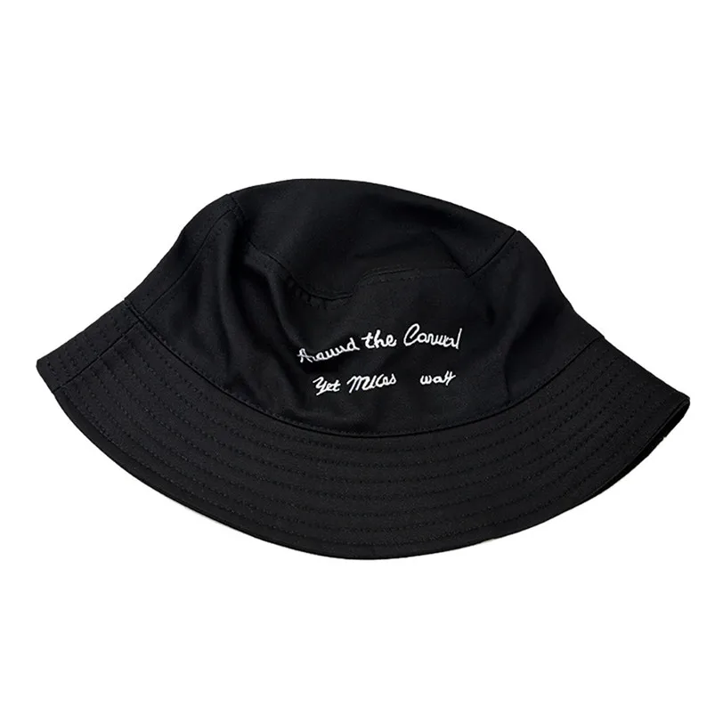 Winter Women Men Couple Fashion Fisherman Hat Unisex Embroidery Letter Hat Fashion Wild Sun Protection Cap Outdoor Hot H04 (6)
