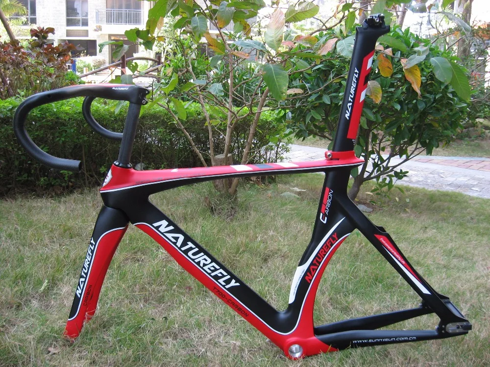 

Special Arrival !! Free Shipping !! 2019 Naturefly Track Bike Frame+Integarted bar Red/Black/White