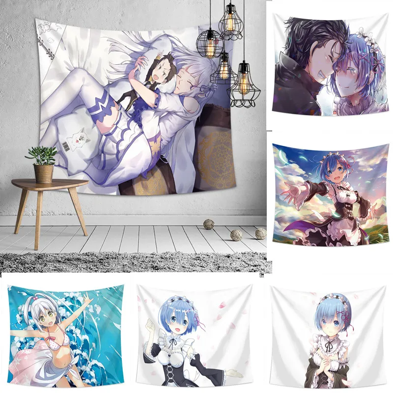 Re Zero начиная с разных миров гобелен Настенный декор домашний сделай сам|Гобелен| |