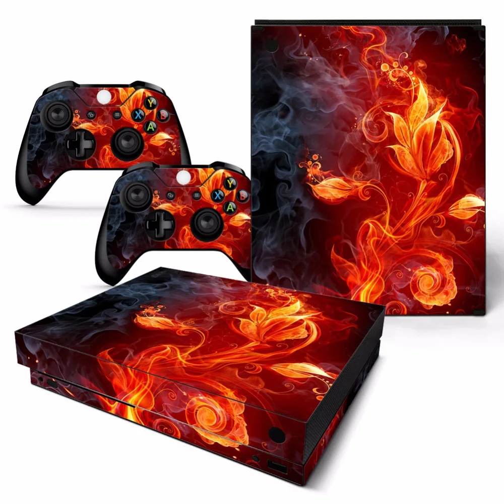

For XBOX ONE X console sticker and 2 controllers sticker for XBOX ONE X vinyl sticker for xbox one X skin sticker---5044