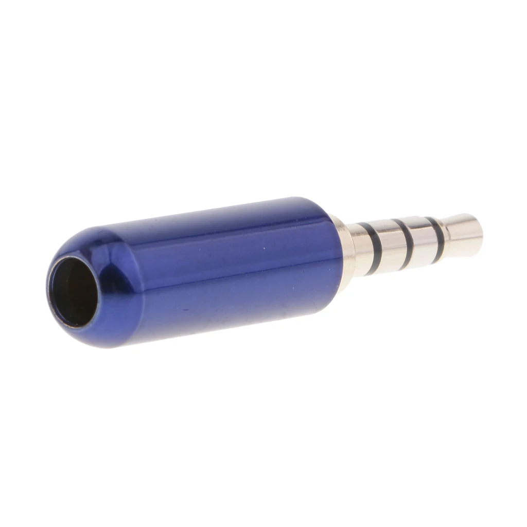 4 Pole 3.5mm Stereo Headset Plug Jack Outlet 3.5mm Male Audio Soldering Headset Connector For Microphone Plug Earphone Plug