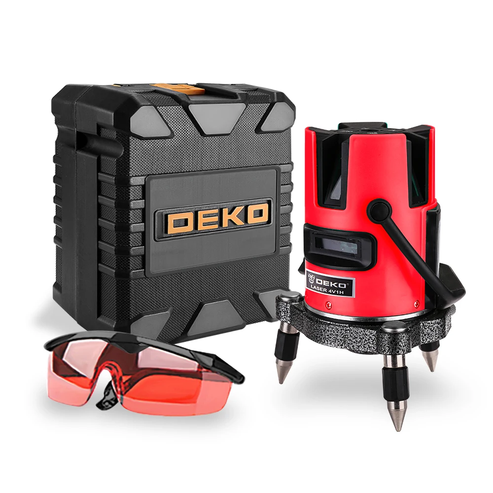 

DEKOPRO Laser Level 5 Lines Professional Laser Slash Function Vertical Horizontal EU Self leveling Cross Lazer Level Tools