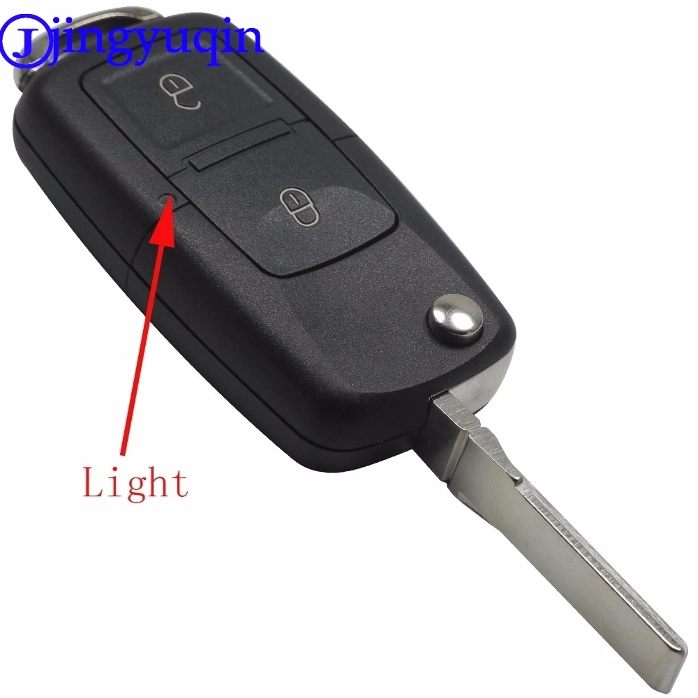 

jingyuqin 2/3/4 Buttons Remote Flip Folding Car Key Case Cover Shell For Vw VOLKSWAGEN MK4 Seat Altea Alhambra Ibiza