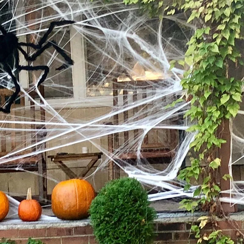 20 г паутина паутины с пауком Хэллоуин дом с привидениями бар косплей костюм Крытый Открытый Гарри Поттер украшения на день рождения