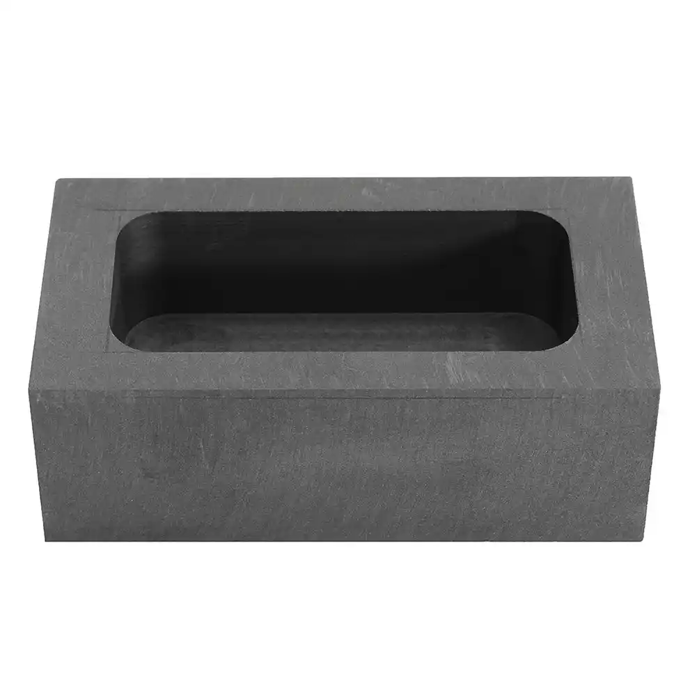 TEHAUX Molde de Lingote de Grafito Molde de Lingote de Grafito de Plata Dorada Crisol para Moldes de Oro//Plata//Metal-3 Ranuras Molde de Fundici/ón