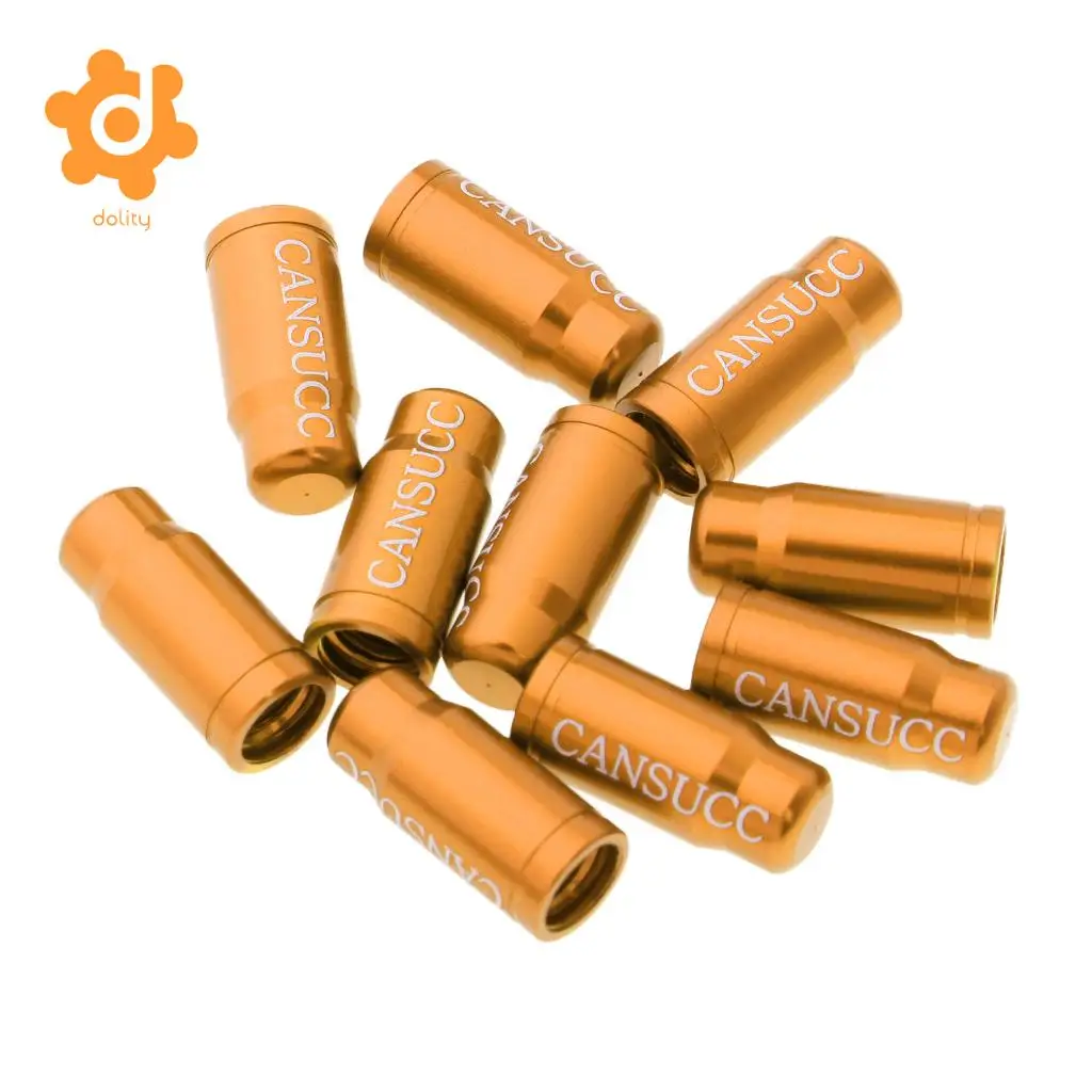 dolity 10Pcs Aluminum Alloy Presta /Schrade Valve Stem Caps Dust Covers For Road Mountain MTB Cycling Bicycle Bike Tire Tube