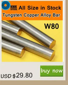 9*200 мм Вольфрам Медь сплава бар W80Cu20 W80 бар точечная сварка электрода упаковки Материал Сертификат iso Бесплатная доставка