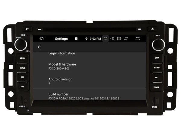 OTOJETA Автомобильный gps 7 дюймов Android 9,0 радио для GMC головное записывающее устройство навигация по Bluetooth емкостный экран Поддержка зеркального соединения