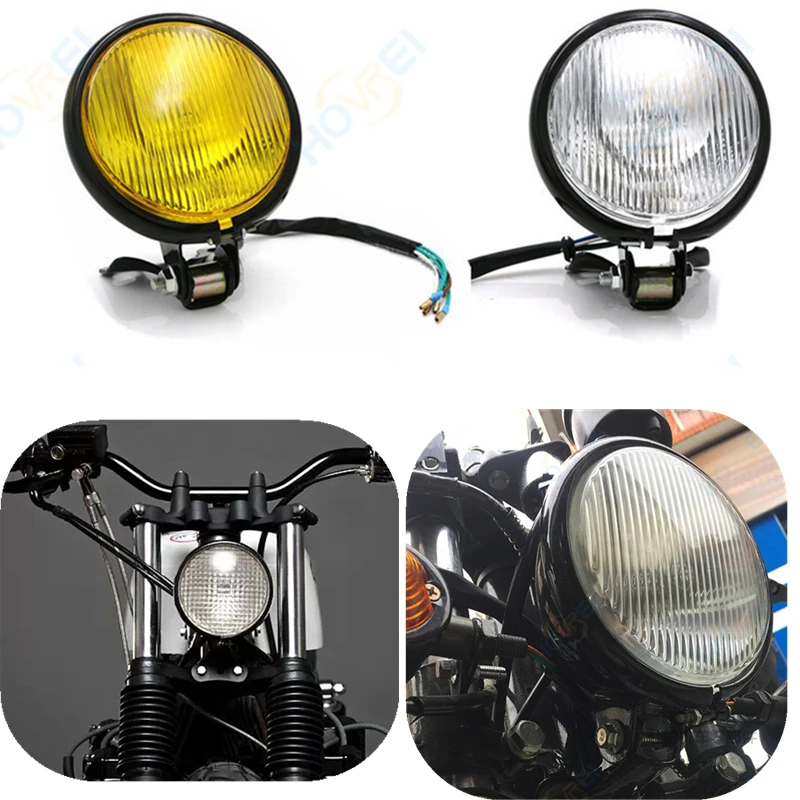 5 &quot12 V Ретро фара мотоцикла фары дальнего/ближнего света лампы для CG125 GN125 Suzuki
