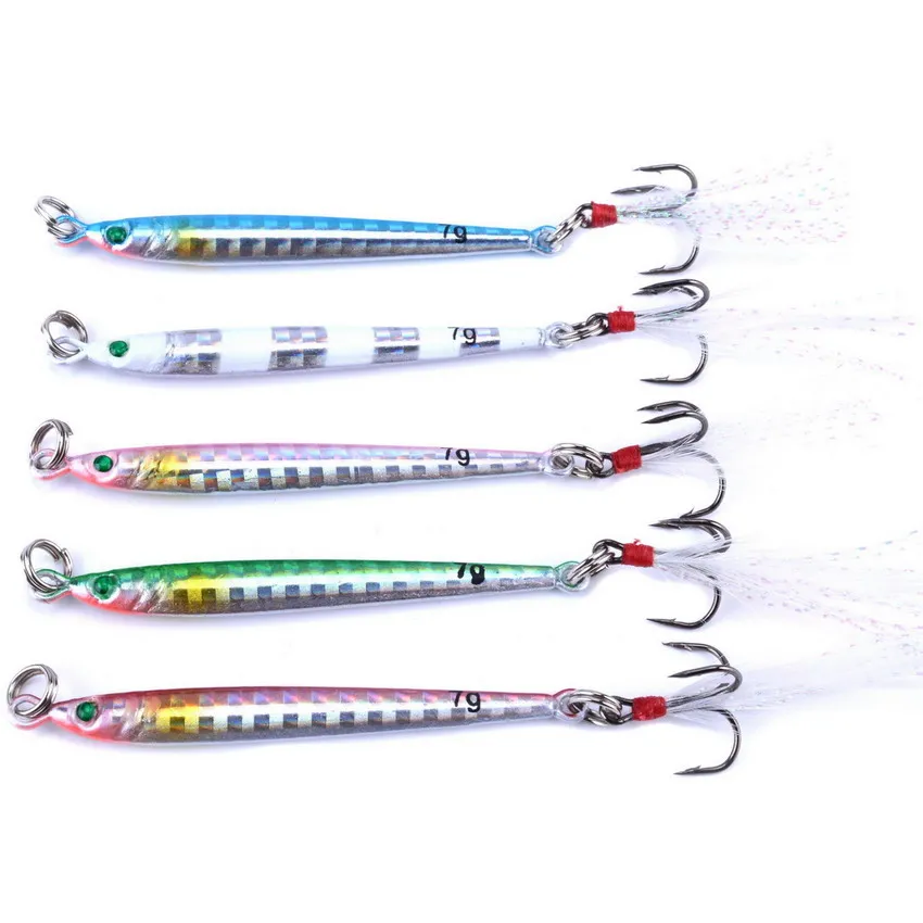 Winter Lead Sea Fishing Lures Metal Jig Wobblers Fishing Lure Pesca Sinking Fishing Baits Tackle 7g