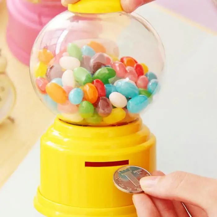 Милый сладкий мини конфеты машина пузырь Gumball диспенсер монета банка детские игрушки Детский подарок E2S