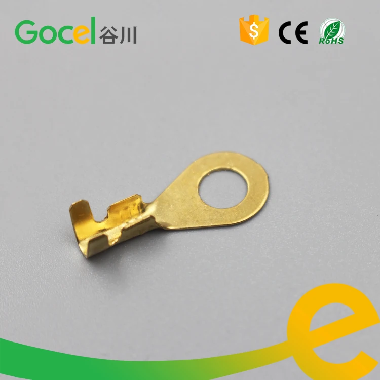 

acid pickling gold color wire crimp ring terminal DJ431-5B