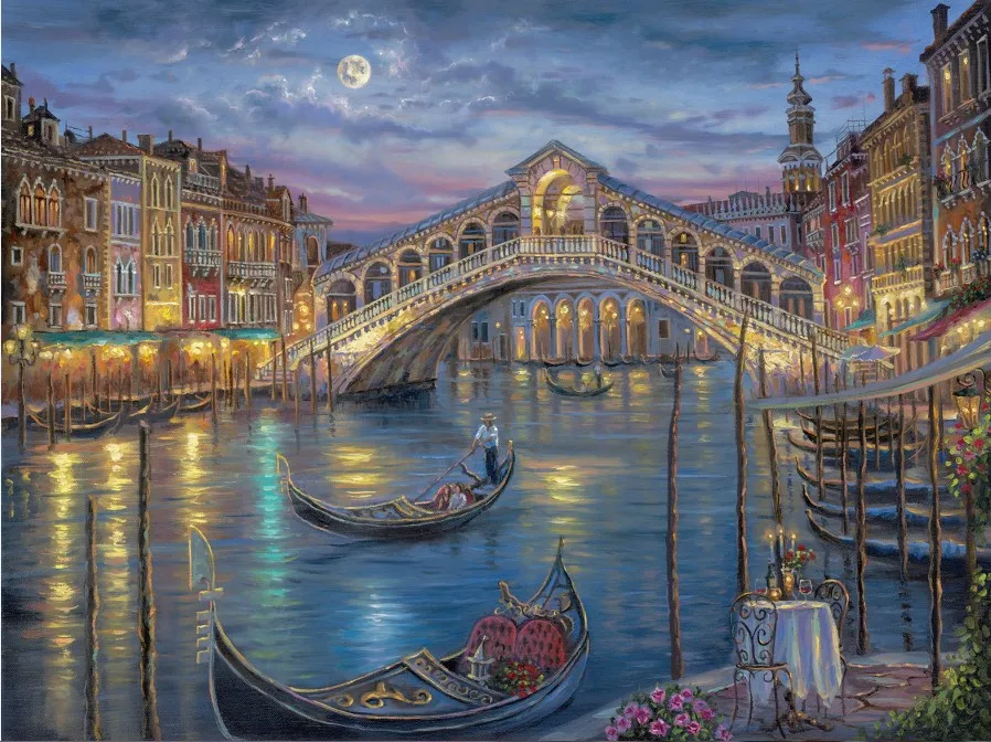Home Art Wall decor Venice Italy Scenery Oil Painting Picture Printed On Canvas