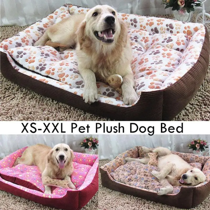 Size XS XXL Cotton Linen Large Pet Dog Cat Bed for Small Medium Bed