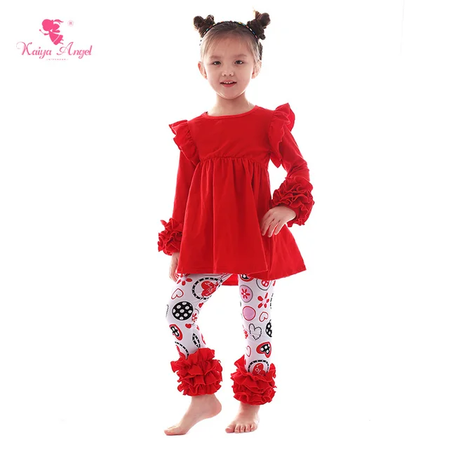 Kaiya Angel Valentine's Day Fashion Christmas Boutique Outfits Kaiya Angel Valentine's Day Fashion Christmas Boutique Outfits Toddler Girl Winter Clothes Sets Children Tracksuits Costume - Kaiya Angel Valentine's Day Fashion Christmas Boutique Outfits