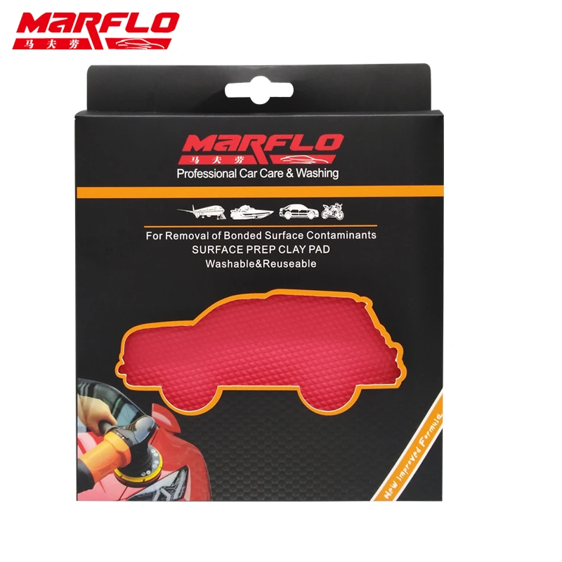 Marflo 6 дюймов King grade мойка автомобиля Волшебная глина губка для полировки и воск для ухода за автомобилем Чистка " 5" " 3"