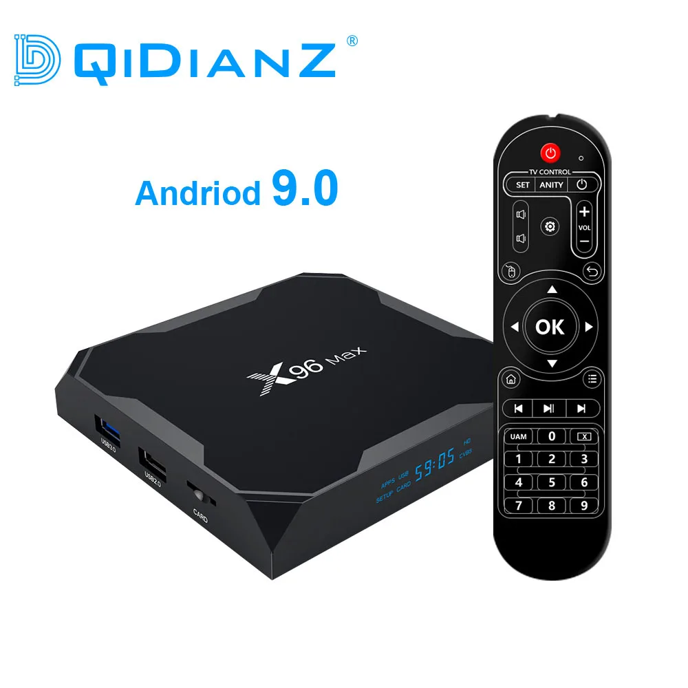 DQiDianZ X96max Android 9,0 Смарт ТВ приставка Amlogic S905X2 четырехъядерный 2,4G& 5,8G wifi BT X96 max мультимедийная приставка