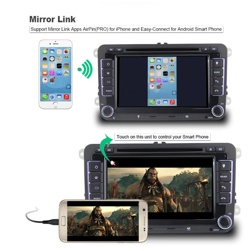 Discount Two Din Android 9.0 VW DVD Player GPS Navigation For VW Beetle Caddy CC Golf Polo Jetta Tiguan T5 car radio gps stereo 2G RAM 11