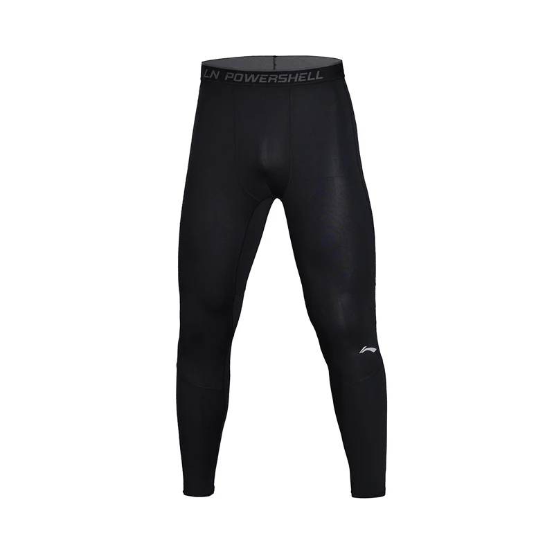 Li Ning мужские брюки с базовым слоем обтягивающие эластичные Джерси для фитнеса