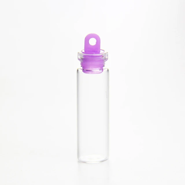 48pcs/lot Decorative Bottles Plastic Covers Mini Glass Bottle Vials