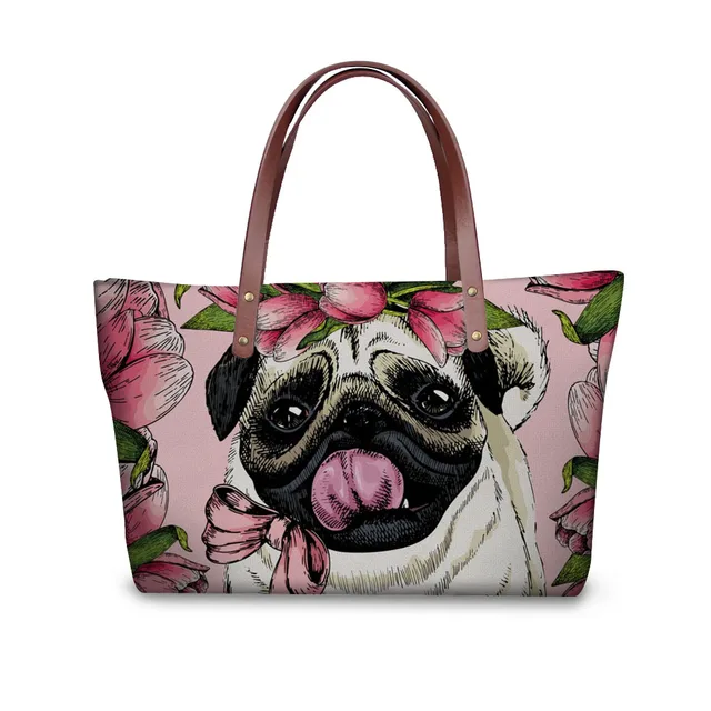 Noisydesigns Women Per Bag Canada Designer Bags Pug Pattern Noisydesigns Women Per Bag Canada Designer Bags Pug Pattern Handbags Casual Tote Famous Brands S