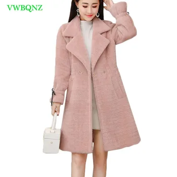 

Winter Coat Women Manteau Femme Hiver abrigos mujer invierno 2018 new casaco feminino Wool coat short solid Pink Warm Coats A804