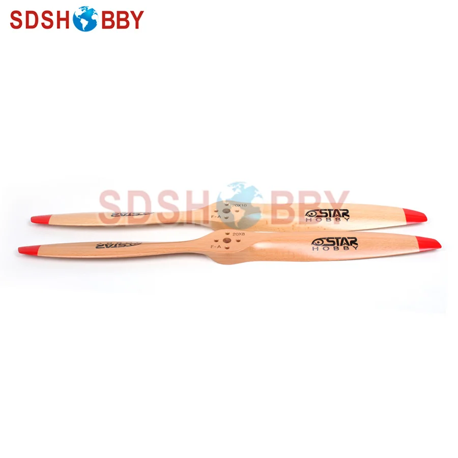 

6STARHOBBY 20x8 20x10 Inch Standard Wooden Propeller for RC Gas Engines Drilled Propellers