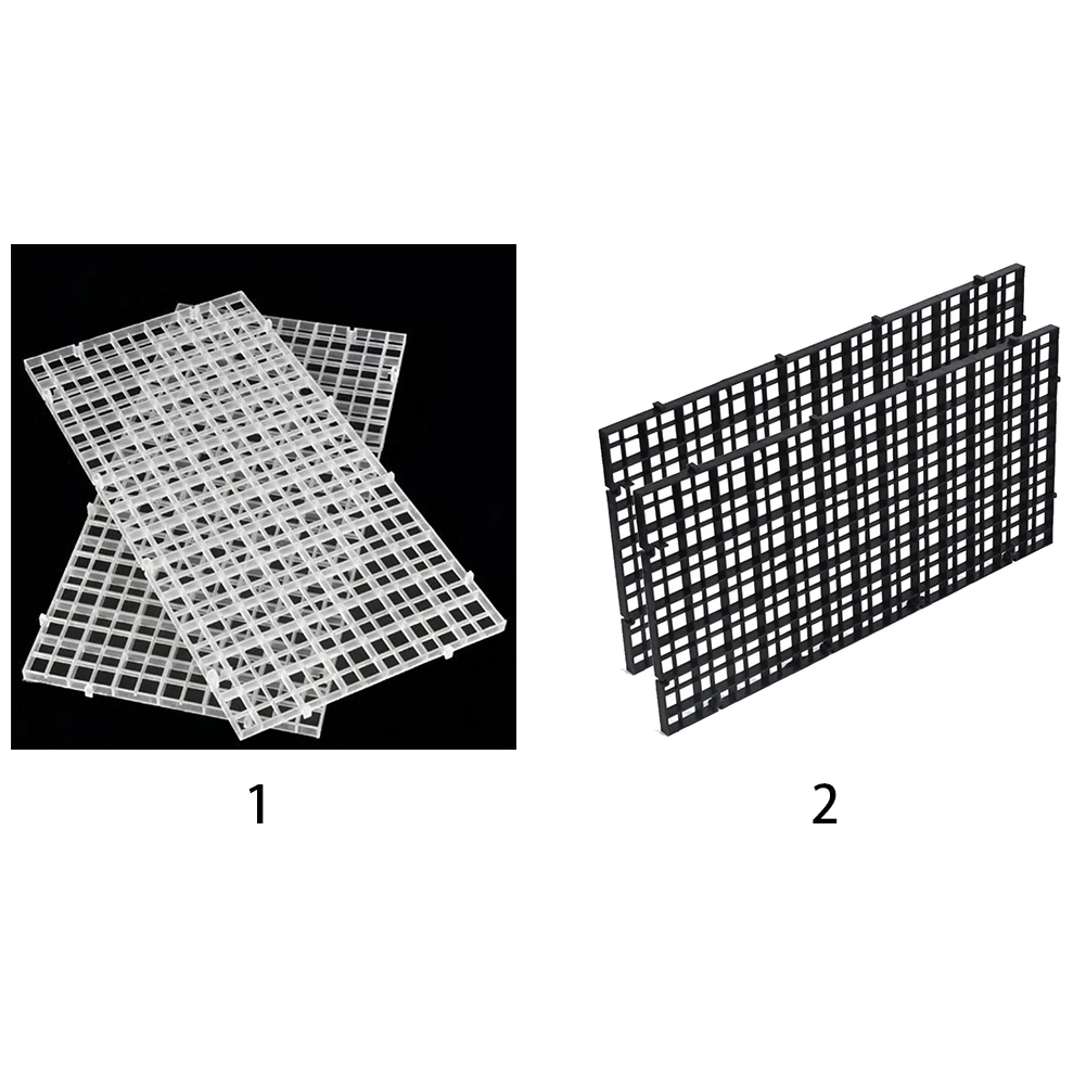 Patzbuch аквариума Изолированная доска-пластиковая сетка лоток с отделениями ящик фильтр нижний Изолированный-прозрачный, черный