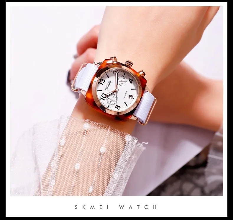 SKMEI Luxury Fashion Women Watches Men Quartz Wristwatches Waterproof Stopwatch Multi-dial Quartz Watches relogio feminino 9186