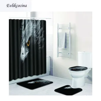 

Free Shipping 4pcs Fierce Eagle Banyo Paspas Bathroom Carpet Toilet Bath Mat Set Non Slip Tapis Salle De Bain Alfombra Bano