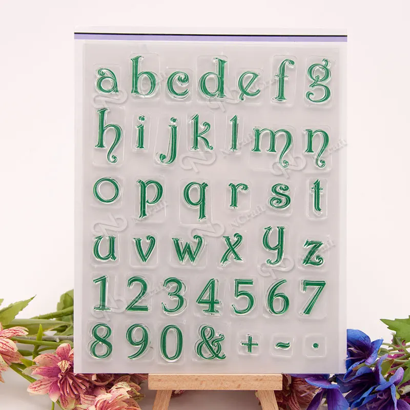 

Lowercase alphanumeric Transparent Clear Silicone Stamp/Seal for DIY scrapbooking/photo album Decorative clear stamp sheets A687