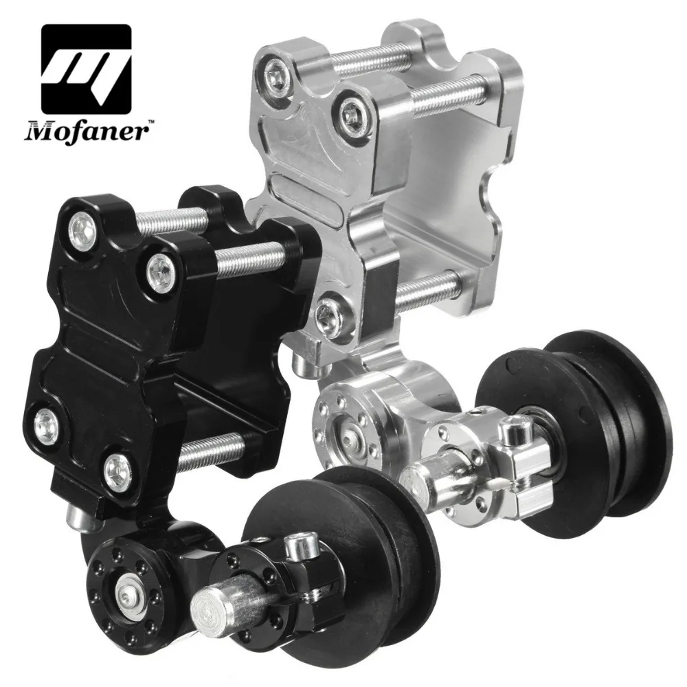 Black Silver Universal Aluminum Adjuster Chain Tensioner Roller For
