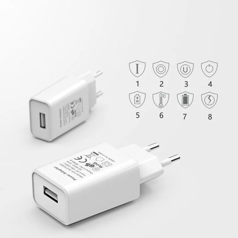 USB Зарядное устройство для быстрой зарядки 5V 1A/5В 2A для IPhone samsung huawei Xiaomi USB телефон Зарядное устройство ЕС Подключите телефон Зарядное устройство Мощность адаптер