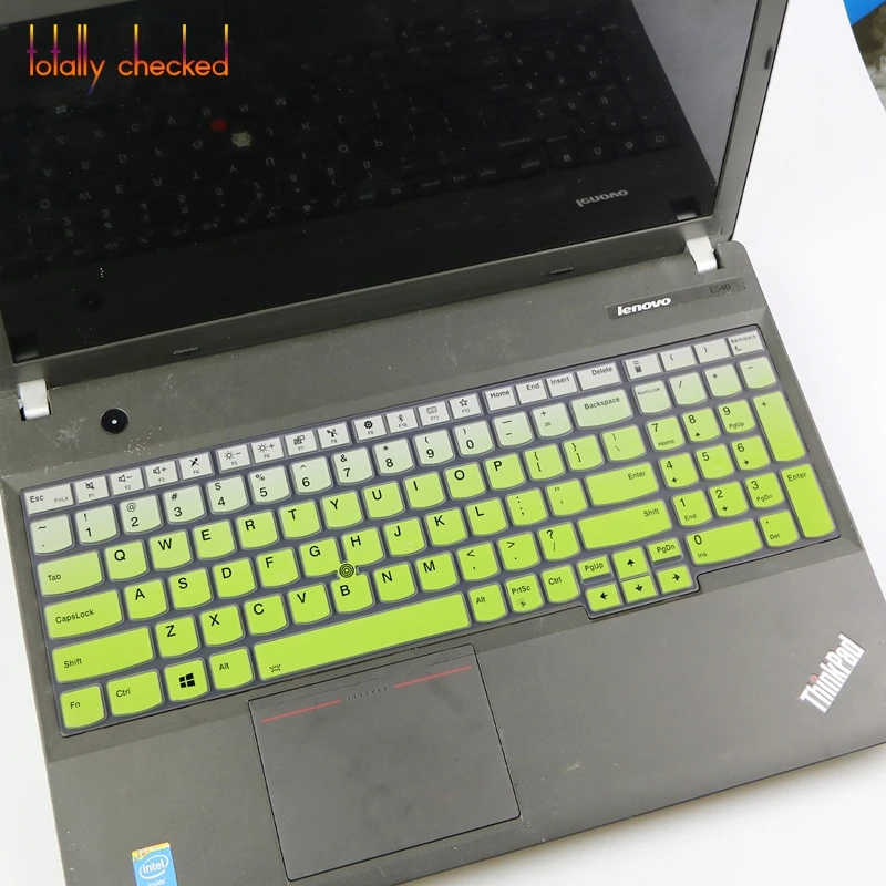 Силиконовая клавиатура для ноутбука L580 15 ''для lenovo ThinkPad T590 E590 P51S P52S E580 T570 T580 15,6 дюймов - Цвет: fadegreen