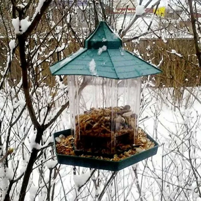 Didihou Pet Bird Feeder Food Container Hanging Indoor Garden Cage