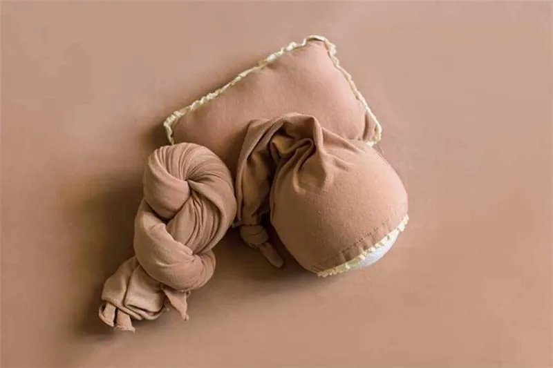 Ylsteed 3 шт./компл. новорожденных реквизит для фотосессии малыша хвост шапка стрейч фотографии Обёрточная бумага с создает подушка, подушка для младенцев для студийной съемки наряды - Цвет: maroon
