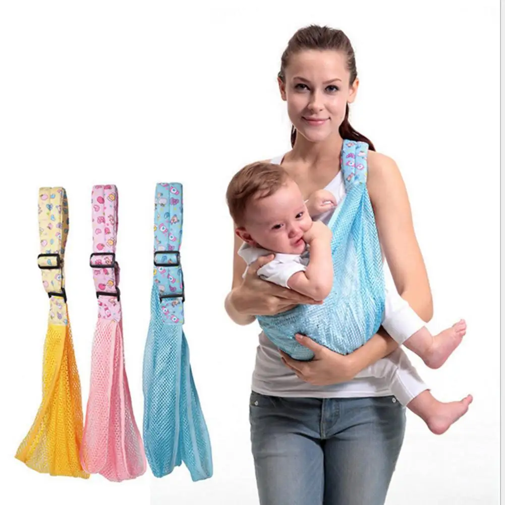 Baby Carrier Sling For Newborns Soft Infant Wrap Breathable Mesh Straps